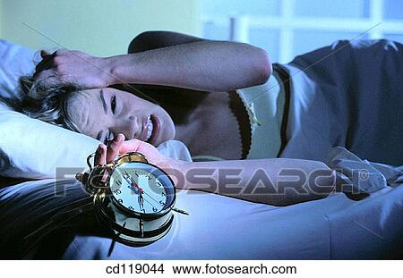 Picture - at-home, Beauty Care, beauty, Bad mood, alarm-clock. Fotosearch