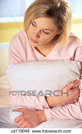Stock Photo - at-home, blond, activity. Fotosearch