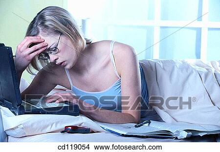 at-home, blond, bedroom, activity View Large Photo Image Picture - at-home, blond, bedroom, activity. Fotosearch