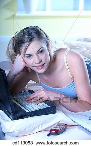 at-home, blond, bedroom, activity View Large Photo Image Stock Image - at-home, blond, bedroom, activity. Fotosearch