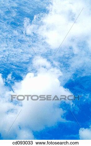 Stock Image - atmosphere, cloud, blue, background, air. Fotosearch