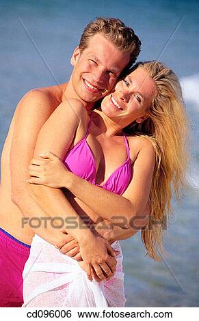 bathing-suit, blond, beach, affection View Large Photo Image Stock Photograph - bathing-suit, blond, beach, affection. Fotosearch