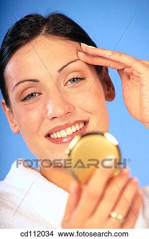 bathrobe, brunette, Body care, activity View Large Photo Image Picture - bathrobe, brunette, Body care, activity. Fotosearch