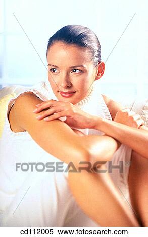 beauty, brunette, Beauty Care, Arms crossed View Large Photo Image Stock Photography - beauty, brunette, Beauty Care, Arms crossed. Fotosearch