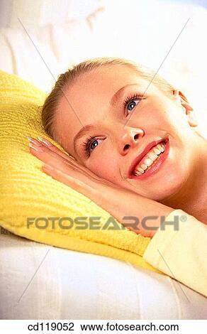 beauty, carefree, blond, Beauty Care, at-home View Large Photo Image Stock Image - beauty, carefree, blond, Beauty Care, at-home. Fotosearch