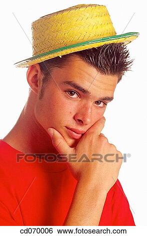Stock Photograph - black hair, Close-up, boy, adolescence. Fotosearch