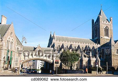 Bridge linking Synod Hall (left) and Christ Church Cathedral (right). Dublin. Ireland View Large Photo Image Stock Image - Bridge linking Synod Hall (left) and Christ Church Cathedral (right). Dublin. Ireland. Fotosearch