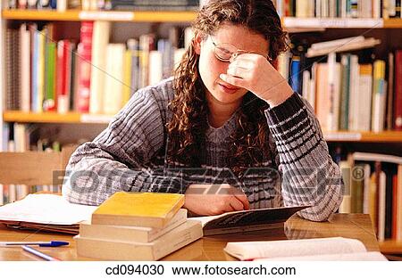 brunette, aching, book, adolescence, activity, ache View Large Photo Image Stock Image - brunette, aching, book, adolescence, activity, ache. Fotosearch