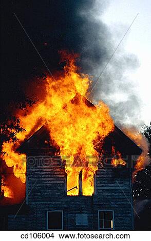 Picture - burning, catastrophe, country, danger, day. Fotosearch