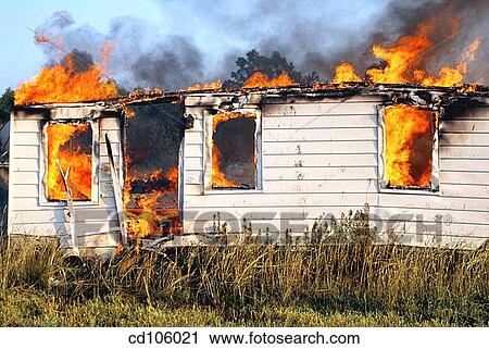 Stock Image - burning, catastrophe, country, danger, day. Fotosearch