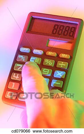 Calculator and hand View Large Photo Image Stock Photograph - Calculator and hand. Fotosearch