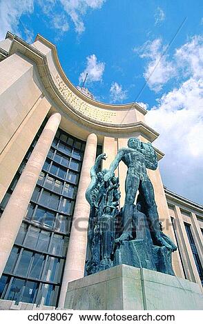 Chaillot Palace. Paris. France. View Large Photo Image Stock Photo - Chaillot Palace. Paris. France.. Fotosearch