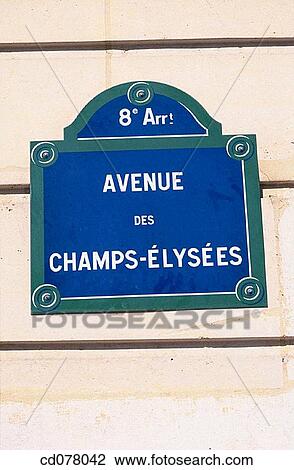 Stock Image - Champs Elysees Avenue. Paris. France.. Fotosearch