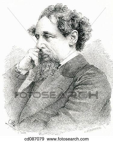Stock Photo - Charles Dickens, english novelist (1812-1870). Fotosearch