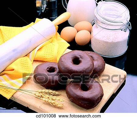 Chocolate donuts View Large Photo Image Stock Photo - Chocolate donuts. Fotosearch