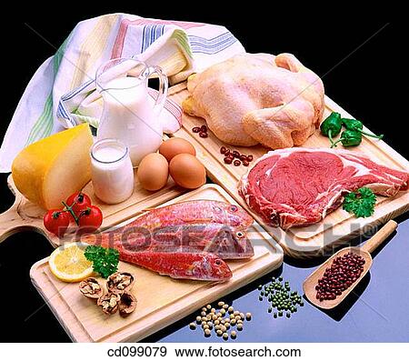 Stock Photo - Chopping-board, abundant, chicken, cheese, board, abundance. Fotosearch