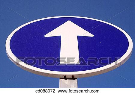 Close-up, arrow, circle, blue, bearing, Ahead only View Large Photo Image Stock Image - Close-up, arrow, circle, blue, bearing, Ahead only. Fotosearch