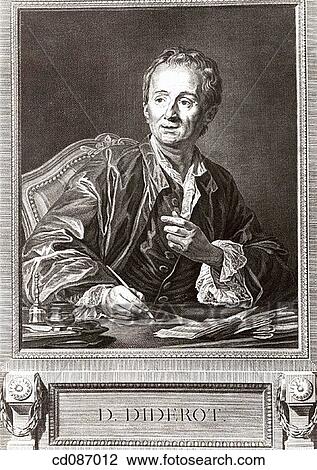 Stock Image - Denis Diderot, french man of letters and philosopher (1713-1784). Fotosearch