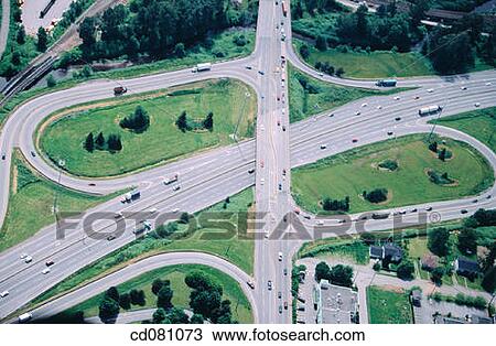 Highway Cloverleaf View Large Photo Image Stock Image - Highway Cloverleaf. Fotosearch