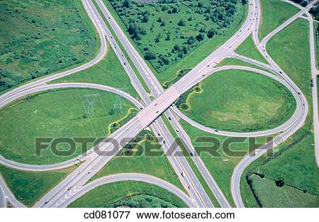 Highway Cloverleaf View Large Photo Image Stock Photo - Highway Cloverleaf. Fotosearch