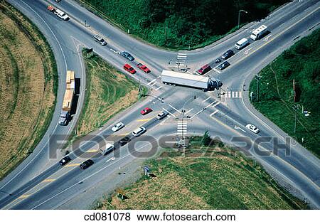 Intersection View Large Photo Image Stock Photo - Intersection. Fotosearch