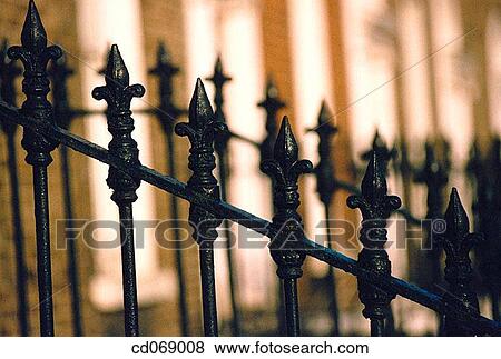 Iron railings View Large Photo Image Stock Photo - Iron railings. Fotosearch