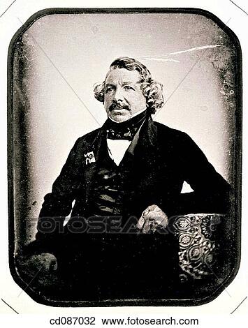 lois-jacques-mand?, daguerre, franse, schilder, en, fysicus, wie