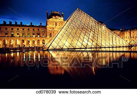 Louvre Museum pyramid. Paris. France. View Large Photo Image Stock Photo - Louvre Museum pyramid. Paris. France.. Fotosearch