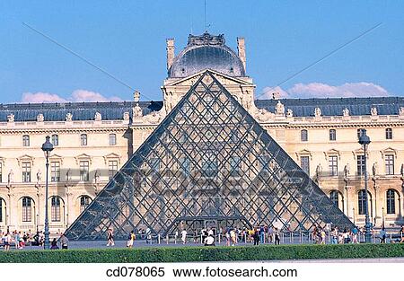 Louvre Museum pyramid. Paris. France. View Large Photo Image Stock Photography - Louvre Museum pyramid. Paris. France.. Fotosearch