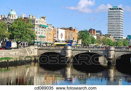 O? Connell Bridge. Dublin. Ireland View Large Photo Image Stock Photography - O? Connell Bridge. Dublin. Ireland. Fotosearch