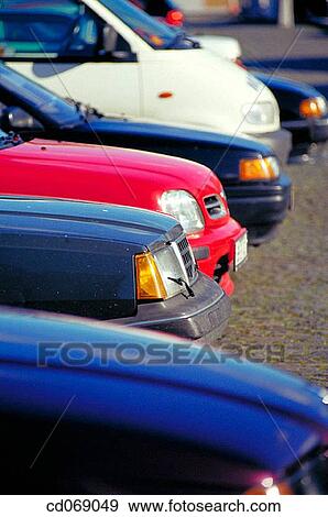Parked cars View Large Photo Image Stock Photo - Parked cars. Fotosearch