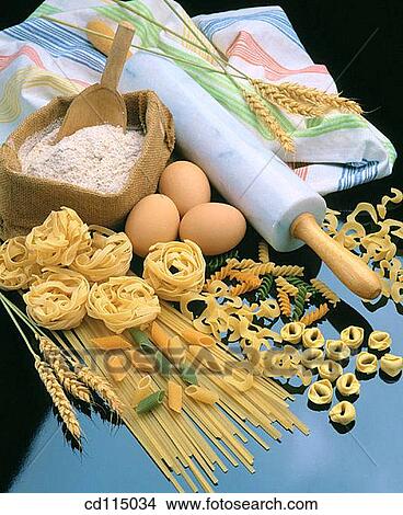 Pasta and eggs View Large Photo Image Picture - Pasta and eggs. Fotosearch
