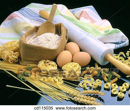 Pasta and eggs View Large Photo Image Stock Photography - Pasta and eggs. Fotosearch