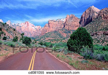 Road. Zion National Park. Utah. USA View Large Photo Image Stock Photography - Road. Zion National Park. Utah. USA. Fotosearch