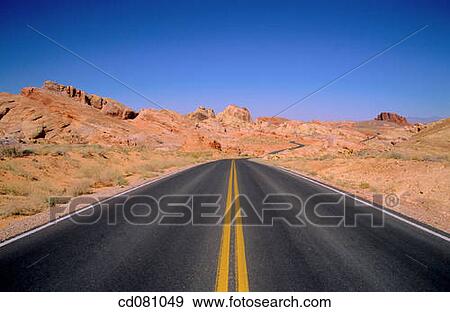 Roadway. Valley of Fire State Park. Mojave Desert. Nevada. USA View Large Photo Image Stock Photo - Roadway. Valley of Fire State Park. Mojave Desert. Nevada. USA. Fotosearch