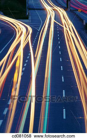 Traffic light streaks View Large Photo Image Stock Photo - Traffic light streaks. Fotosearch