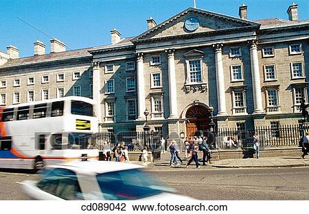 Trinity College seen over College St. Dublin. Ireland View Large Photo Image Stock Image - Trinity College seen over College St. Dublin. Ireland. Fotosearch
