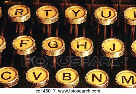 Vintage typewriter keyboard View Large Photo Image Stock Photo - Vintage typewriter keyboard. Fotosearch