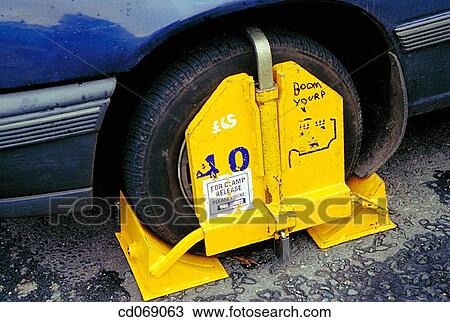 Wheel clamp View Large Photo Image Stock Image - Wheel clamp. Fotosearch