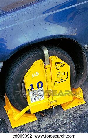 Wheel clamp View Large Photo Image Stock Image - Wheel clamp. Fotosearch
