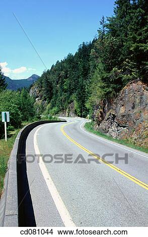 Winding Highway View Large Photo Image Picture - Winding Highway. Fotosearch