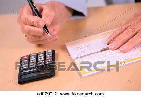 Writing check View Large Photo Image Stock Image - Writing check. Fotosearch