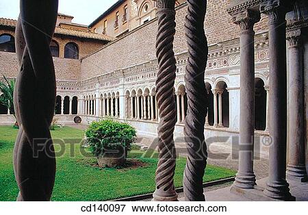 13th century cloister. San Giovanni in Laterano. Roma. Italy View Large Photo Image Stock Photo - 13th century cloister. San Giovanni in Laterano. Roma. Italy. Fotosearch