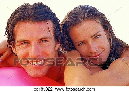 Stock Image - air mattress, bond, Best friend, air-bed, affection. Fotosearch