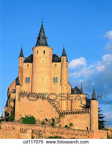 Stock Photography - Alcazar, medieval fortress built in XII century. Segovia. Spain. Fotosearch