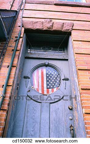 American flag, closed, building, Americana, America View Large Photo Image Stock Image - American flag, closed, building, Americana, America. Fotosearch