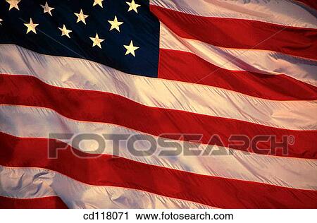 Stock Image - American flag, concept, Close-up, Americana, America. Fotosearch