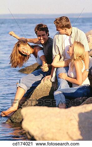 amusement, beach, barefoot, adolescence View Large Photo Image Stock Image - amusement, beach, barefoot, adolescence. Fotosearch
