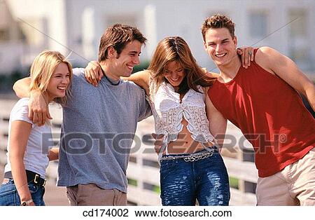 Stock Image - amusement, boy, blond, adolescence. Fotosearch