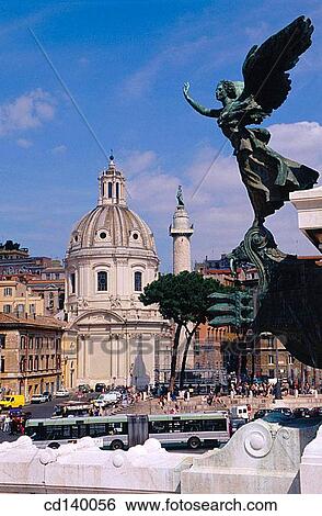 Angel on Vittorio Emanuele II monument. Rome. Italy View Large Photo Image Stock Photograph - Angel on Vittorio Emanuele II monument. Rome. Italy. Fotosearch